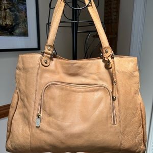 Liz Claiborne NYC Tan Leather Tote Bag